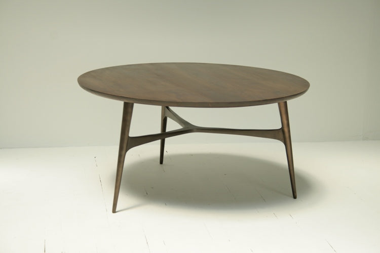 Danish Modern Style Walnut Round Coffee Table 9