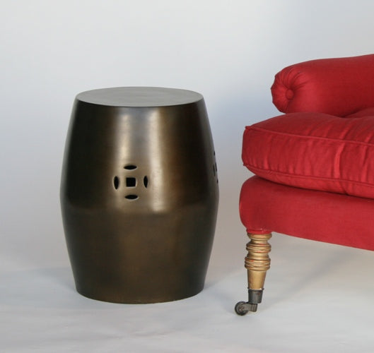 Chinese Style Antique Brass Stool or End Table 8