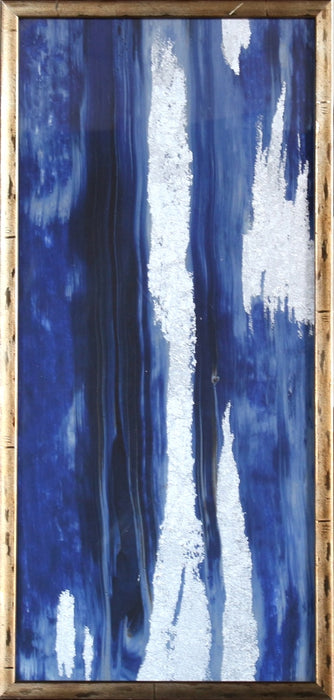 Blue and Silver Ikat 10W x 20.5H