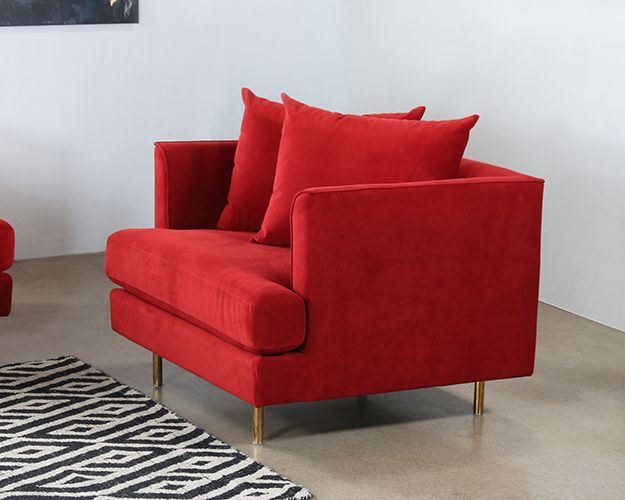 Lexy Chair In Sangria Velvet