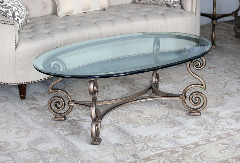 CT286 Solano Cocktail Table with Glass Top