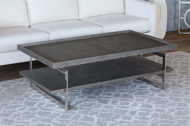 Two Tiered Shagreen Coffee Table
