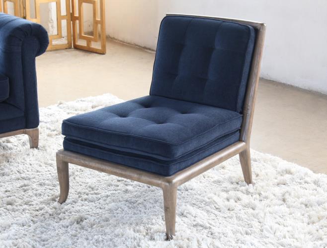 LC225 Victoria Slipper Chair in Navy