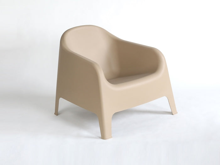 LC240 Molded Plastic Stacking Lounge Chair in Taupe