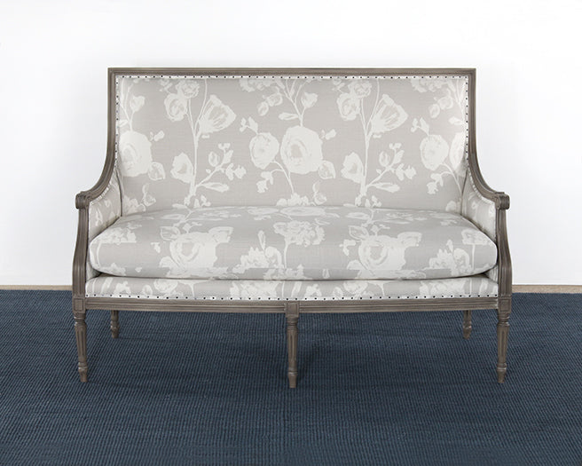 LS152 - French Style Floral Print Linen Loveseat