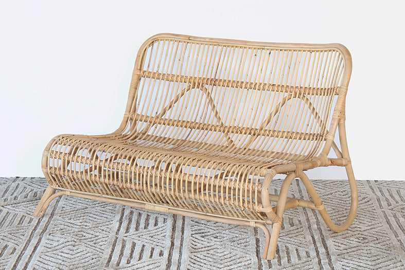 LS158 - Natural Rattan Loveseat
