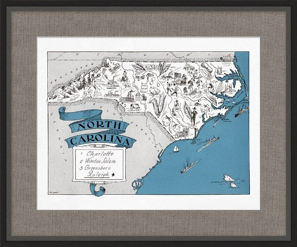 MAP106 Illustrated Map of North Carolina