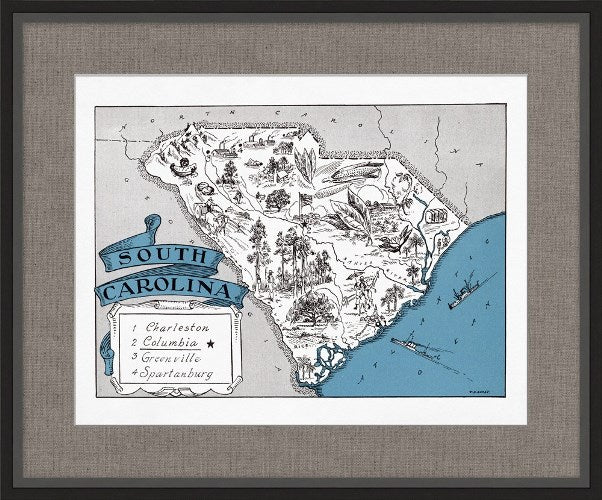 MAP109 Illustrated Map of South Carolina