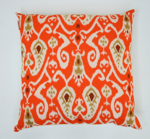 Orange Ikat Pillow