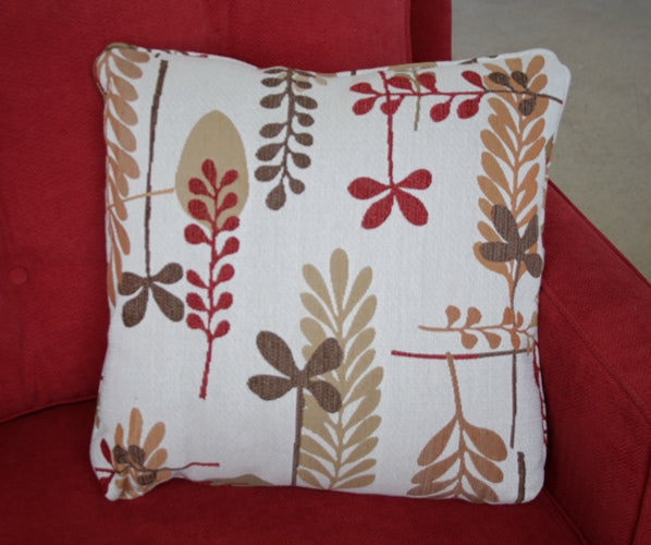 Light Raspberry, Taupe, and Cream Pillow