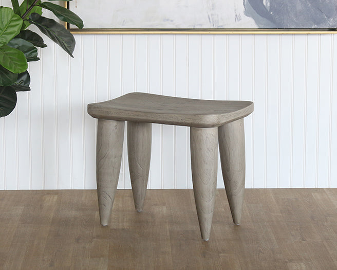 Weathered Grey Teak Outdoor Stool