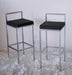 Black Leather Aluminum Barstool 9