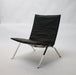 Black Leather Kjaerholm Style Lounge Chair 8