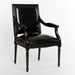 Black Leather Louis Arm Chair 9