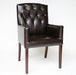 Brown Leather Tufted Arm Chair 9