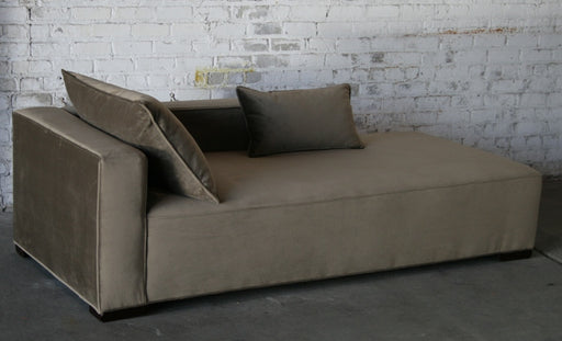 CL09L Contemporary Mushroom Velvet Chaise Lounge Left Arm when Facing 9