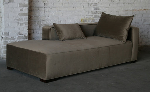 CL09R Contemporary Mushroom Velvet Chaise Lounge Right Arm when Facing 9