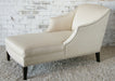 Mitchell Gold Lauralee Chaise in Vanilla Upholstery with Nickel Nailhead Trim 9