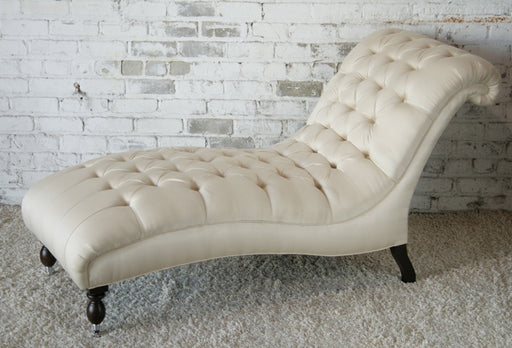 Mitchell Gold Earl Chaise in Tufted Vanilla Upholstery 9
