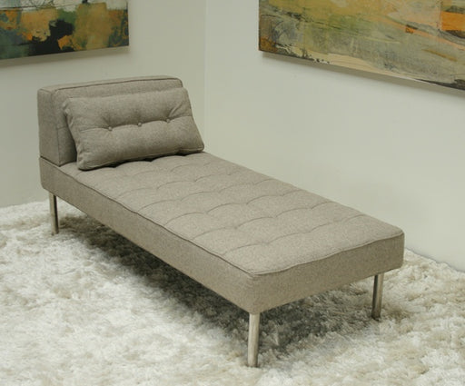 Light Grey Tweed Sectional Armless Chaise 1