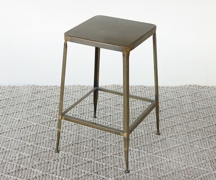 Raw Steel Counter Stool