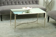 French Deco Style Nickel Mirror Coffee Table 1