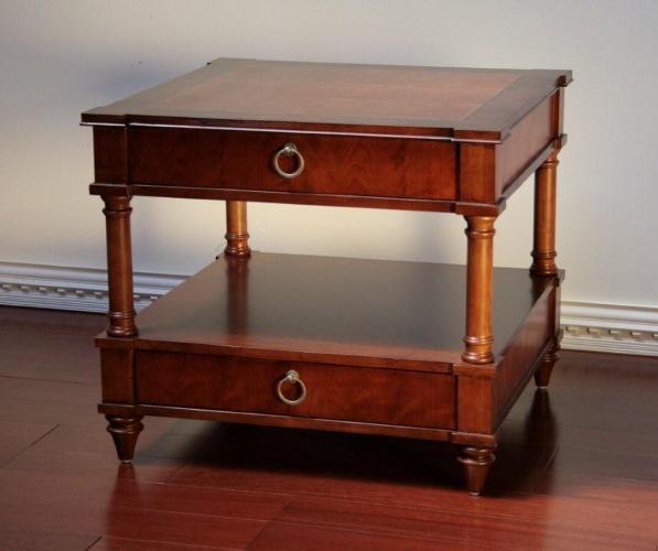 Cherry and Walnut Burl End Table 7