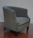 Curved Grey Velvet Club Chair 1 9