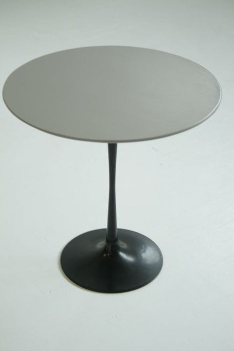 Chelsea Textiles Saarinen Style Tulip End Table in Ash Grey Lacquer 2 9
