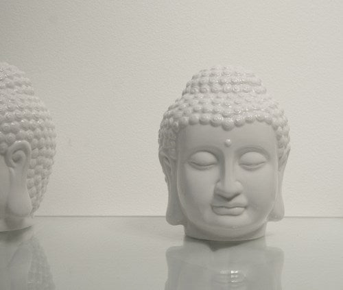 White Porcelain Buddha Head 7