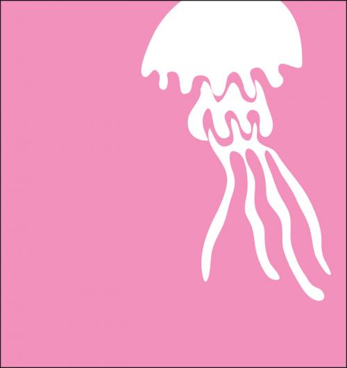 Abstract Jellyfish Soft Pink 15W x 15H 7