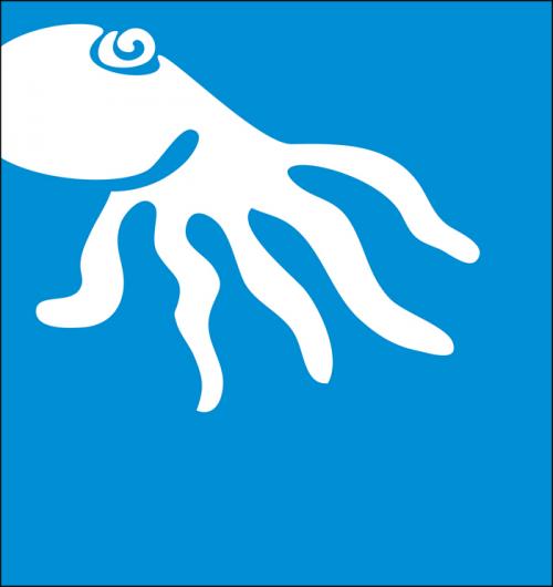 Abstract Octopus Blue 15W x 15H 7