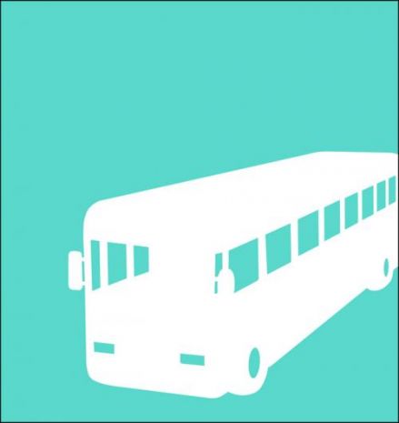 Teal Bus Shape 15W x 15H 6