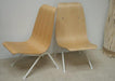  Blond Plywood Lounge Chair On White Base 8