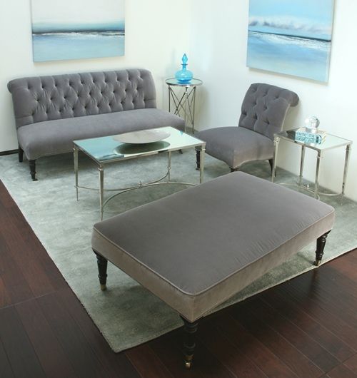 LC131 and OT91 Grey Velvet Set 1 1