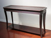 Merlot Saber Leg Console with Undershelf 1 8