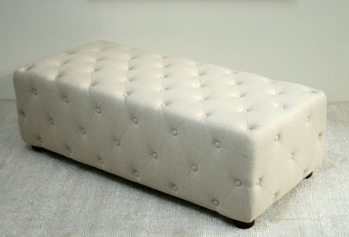 Addison Rectangle Ottoman Summer Linen 1