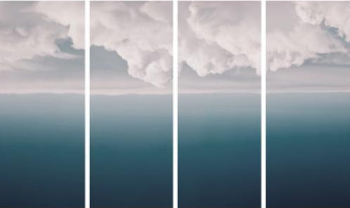 Four Panel Sky I set of 4 50W x 22H 7