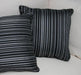Black and Silver Pin Stripe Pillow 7