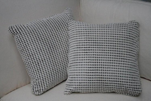 Black and White Velvet Dot Pillow 7