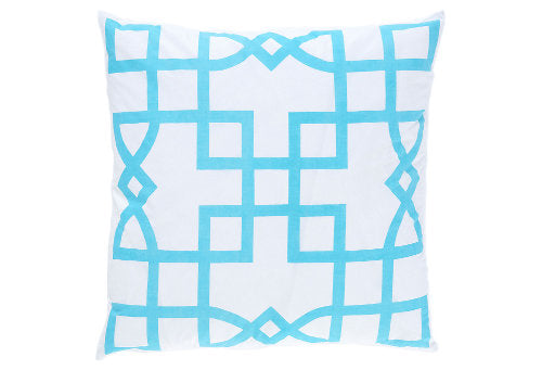 Turquoise Maze Pillow 1 7