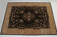 8 7 x 11 8 Hand Knotted Black and Gold Tabriz Indo Persian Rug 8