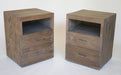 Reclaimed Teak Modern Nightstand 7
