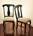 Casual Side Chair in Antique Black Finish with Tan Upholstered Seat 7