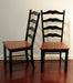 Antique Black Ladderback Side Chair with Maple Seat 7