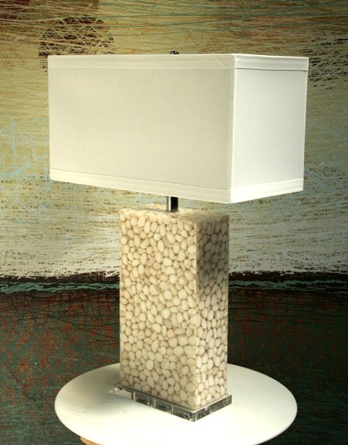 Cream River Rocks Table Lamp 7
