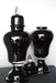 Monroe Black Glass Urn with Lid 8