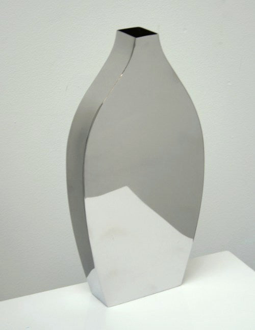 Large Polished Stainless Steel Vase 1