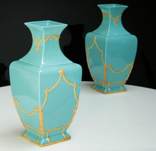 Turquoise Bamboo Vase 7