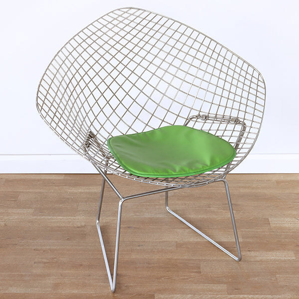 Bertoia Style Chrome Diamond Arm Chair